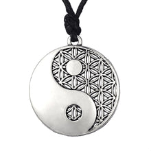 Load image into Gallery viewer, ENXICO Tai Chi with Flower Pattern Amulet Pendant Necklace