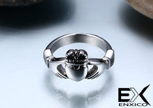 Load image into Gallery viewer, ENXICO Traditional Caddagh Heart Ring for Women ? 316L Stainless Steel ? Irish Celtic Jewelry