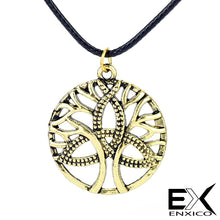 Load image into Gallery viewer, ENXICO Tree of Life &amp; Triquetra Celtic Knot Pendant Necklace for Men Women ? Irish Celtic Jewelry (Silver)