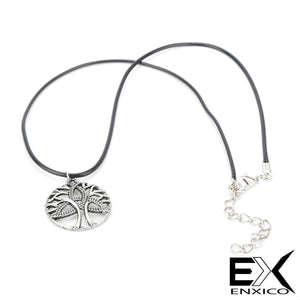 ENXICO Tree of Life & Triquetra Celtic Knot Pendant Necklace for Men Women ? Irish Celtic Jewelry (Silver)