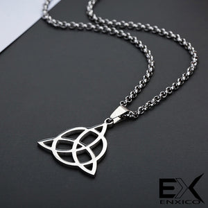 ENXICO Trinity Celtic Knot The Triquetra Pendant Necklace ? 316L Stainless Steel ? Irish Celtic Jewelry