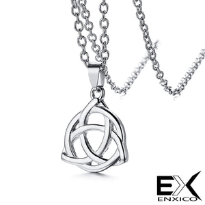ENXICO Triquetra The Celtic Trinity Knot Pendant Necklace ? 316L Stainless Steel ? Irish Celtic Jewelry