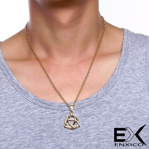 ENXICO Triquetra The Celtic Trinity Knot Pendant Necklace ? 316L Stainless Steel ? Irish Celtic Jewelry