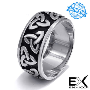 ENXICO Triquetra The Trinity Celtic Knot Ring ? 316L Stainless Steel ? Irish Celtic Jewelry