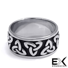 Load image into Gallery viewer, ENXICO Triquetra The Trinity Celtic Knot Ring ? 316L Stainless Steel ? Irish Celtic Jewelry