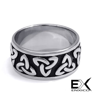 ENXICO Triquetra The Trinity Celtic Knot Ring ? 316L Stainless Steel ? Irish Celtic Jewelry