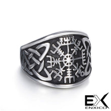 Load image into Gallery viewer, ENXICO Vegvisir Runic Compass Ring with Celtic Knot Pattern ? 316L Stainless Steel ? Irish Celtic Jewelry (10)