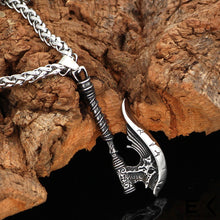 Load image into Gallery viewer, ENXICO Viking Giant Battle Axe Pendant Necklace ? 316L Stainless Steel ? Nordic Scandinavian Viking Jewelry