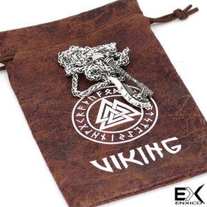 ENXICO Viking Giant Battle Axe Pendant Necklace ? 316L Stainless Steel ? Nordic Scandinavian Viking Jewelry
