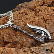 Load image into Gallery viewer, ENXICO Viking Giant Battle Axe Pendant Necklace ? 316L Stainless Steel ? Nordic Scandinavian Viking Jewelry