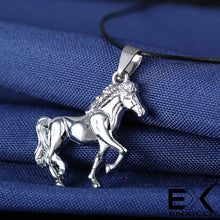 Load image into Gallery viewer, ENXICO Walking Horse Charm Pendant Necklace ? Animal Spirit Symbol Jewelry ? Best Gift for Horse Lover