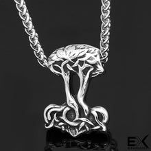 Load image into Gallery viewer, ENXICO Yggdrasil Tree of Life Amulet Pendant Necklace ? 316L Stainless Steel ? Nordic Scandinavian Viking Jewelry