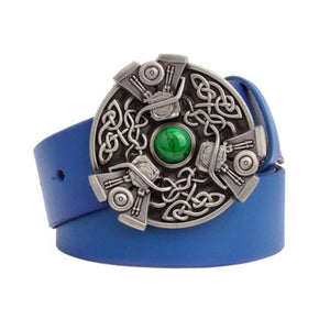 GUNGNEER Celtic Knot Trinity Irish Leather Bucket Belt Jewelry Accessories for Men Women
