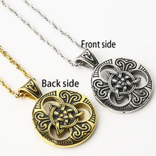 Load image into Gallery viewer, GUNGNEER Triquetra Celtic Knot Stainless Steel Pendant Necklace Irish Jewelry for Men Women