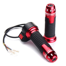 Load image into Gallery viewer, 2TRIDENTS 12V/24V/48V Throttle Hand Grip for Electirc Scooter Bike 0.86 Inch Handlebar - Allow Traveling More Comfortable (Red)