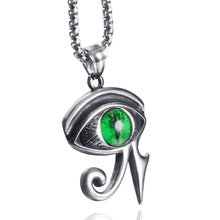 Load image into Gallery viewer, GUNGNEER Stainless Steel Egyptian Eye of Horus Cross of Life Ankh Necklace Ring Jewelry Set