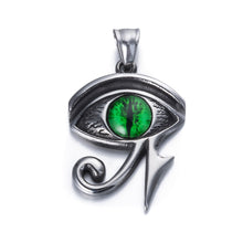 Load image into Gallery viewer, GUNGNEER Stainless Steel Egyptian Eye of Horus Cross of Life Ankh Necklace Ring Jewelry Set