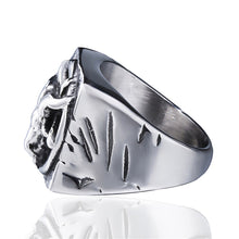 Load image into Gallery viewer, GUNGNEER Baphomet Ring Stainless Steel Satan Jewelry Biker Accessory Outfit For Men