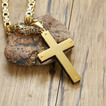 Load image into Gallery viewer, GUNGNEER Stainless Steel Cross Pendant Necklace Christ Jewelry Accessory Outfit For Men