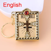 Load image into Gallery viewer, GUNGNEER Mini Bible Keychain God Cross Christian Jewelry Accessory Gift For Men Women