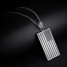 Load image into Gallery viewer, GUNGNEER Stainless Steel Square USA America Flag Patriotic Fashion Jewelry Men Women