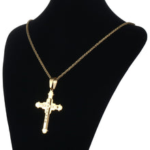 Load image into Gallery viewer, GUNGNEER Cross Necklace Christian Pendant Stainless Steel Jewelry Accessory For Men Women