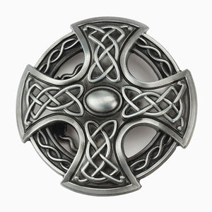 GUNGNEER Leather Celtic Knot Cross Trinity Bucket Belt Jewelry Accessories for Men Women