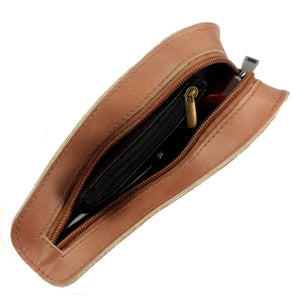2TRIDENTS Smoking Pipe Pouch Bag Traditional Firedog Portable Geninue Leather Holder Tobacoo (Brown)