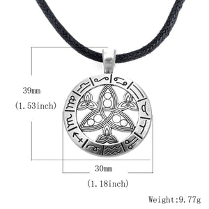 GUNGNEER Triquetra Stainless Steel Trinity Pendant Necklace Jewelry Men Women Rope Chain