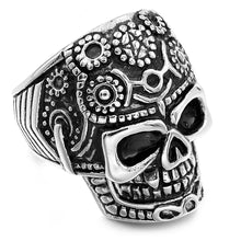 Load image into Gallery viewer, GUNGNEER Cool Biker Stainless Steel Skull Skeleton Ring Halloween Jewelry Accessories Men Women