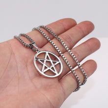 Load image into Gallery viewer, GUNGNEER Stainless Steel Pentagram Necklace Demon Devil Symbol Chain Jewelry For Man