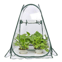 Load image into Gallery viewer, 2TRIDENTS Mini Pop up Greenhouse - Backyard Greenhouse Cover for Cold Frost Protector Gardening Plants - Outdoor Gardening Flowerpot Cover