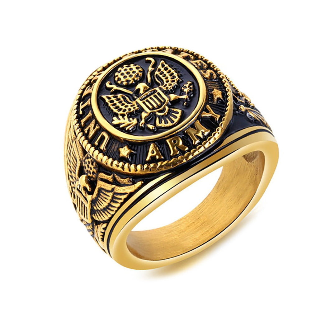 GUNGNEER United State Military Army Ring Many Sizes USMC Military Men's Jewelry Accessory