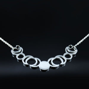GUNGNEER Moon Phase Wicca Pentagram Stainless Steel Pendant Necklace Jewelry for Men Women