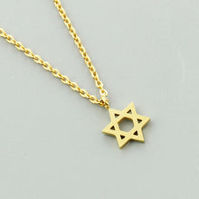 Load image into Gallery viewer, GUNGNEER Stainless Steel David Star Pendant Necklace Israel Jewelry Accessory For Women