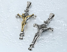 Load image into Gallery viewer, GUNGNEER Men&#39;s Cross NecklaceStainless Steel God Jesus Chain Jewelry Accessory Outfit