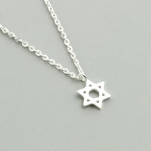 Load image into Gallery viewer, GUNGNEER Stainless Steel David Star Pendant Necklace Israel Jewelry Accessory For Women
