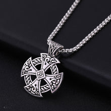 Load image into Gallery viewer, GUNGNEER Celtic Knot Cross Stainless Steel Amulet Pendant Necklace Infinity Bracelet Jewelry Set