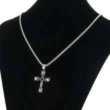 Load image into Gallery viewer, GUNGNEER Stainless Steel Jesus Cross Pendant Necklace Christ Jewelry Accessory For Men Women