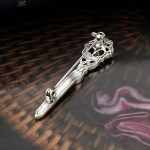 GUNGNEER Celtic Knot Triquetra Irish Trinity Crystal Stone Hair Pin Brooch Jewelry Accessories