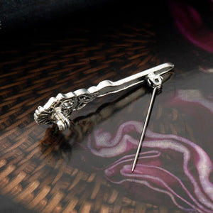 GUNGNEER Celtic Knot Triquetra Irish Trinity Crystal Stone Hair Pin Brooch Jewelry Accessories