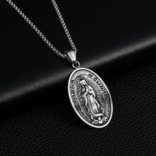 Load image into Gallery viewer, GUNGNEER Vintage Religion Christian Mother Virgin Mary Medal Pendant Necklace Miraculous Jewelry