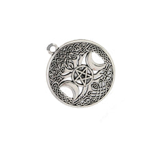 Load image into Gallery viewer, GUNGNEER Triple Moon Goddess Wicca Pentagram Celtic Tree of Life Pendant Jewelry Men Women