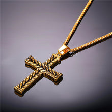 Load image into Gallery viewer, GUNGNEER Stainless Steel Christian Necklace Jesus Pendant Cross Jewelry For Men Women