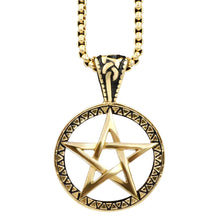 Load image into Gallery viewer, GUNGNEER Celtic Wicca Pentagram Star Stainless Steel Pendant