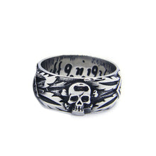 Load image into Gallery viewer, GUNGNEER Punk Style Biker Gothic Skeleton Skull Ring Stainless Steel Jewelry Accessories