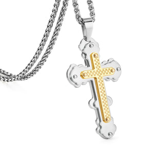 GUNGNEER God Christian Cross Pendant Necklace Christ Jewelry Accessory For Men Women