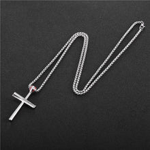 Load image into Gallery viewer, GUNGNEER Baseball Cross Necklace Stainless Steel Chain with Ring Jewelry Accessory Set