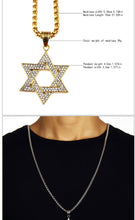 Load image into Gallery viewer, GUNGNEER David Star Necklace Stainless Steel Pray Israel Jewelry Accessory For Men Women