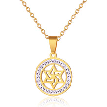 Load image into Gallery viewer, GUNGNEER Stainless Steel Star of David Necklace Jewish Magen Jewelry Gift For Men Women